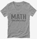 Math Cool Kids grey Womens V-Neck Tee