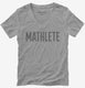 Mathlete grey Womens V-Neck Tee