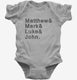 Matthew And Mark And Luke And John grey Infant Bodysuit