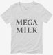Mega Milk white Womens V-Neck Tee