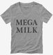 Mega Milk grey Womens V-Neck Tee