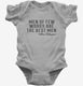 Men Of Few Words Are The Best Men William Shakespeare grey Infant Bodysuit