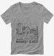 Midwest is Best  Womens V-Neck Tee