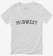 Midwest white Womens V-Neck Tee