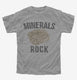 Minerals Rock Collectors Funny grey Youth Tee