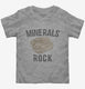 Minerals Rock Collectors Funny grey Toddler Tee