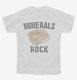 Minerals Rock Collectors Funny white Youth Tee