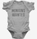 Minions Wanted grey Infant Bodysuit