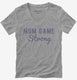 Mom Game Strong grey Womens V-Neck Tee