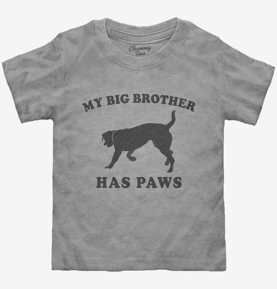 My Big Brother Has Paws Funny Baby Dog T-Shirt