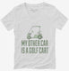 My Other Car Is A Golf Cart white Womens V-Neck Tee
