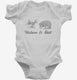 Nature and Shit Funny Hunting white Infant Bodysuit