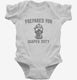 New Dad Prepared For Diaper Duty Funny white Infant Bodysuit