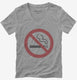 No Smoking  Womens V-Neck Tee