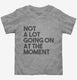 Not A Lot Going On At The Moment grey Toddler Tee