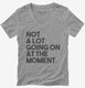 Not A Lot Going On At The Moment grey Womens V-Neck Tee