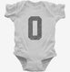 Number 0 Monogram white Infant Bodysuit