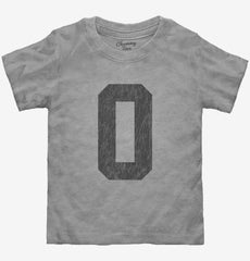 Number 0 Monogram Toddler Shirt