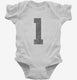 Number 1 Monogram white Infant Bodysuit