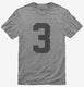 Number 3 Monogram  Mens