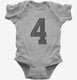 Number 4 Monogram  Infant Bodysuit