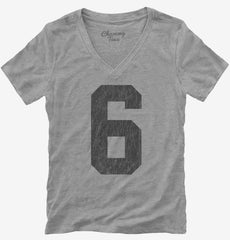 Number 6 Monogram Womens V-Neck Shirt