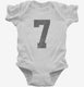 Number 7 Monogram white Infant Bodysuit