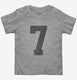 Number 7 Monogram grey Toddler Tee