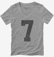 Number 7 Monogram Womens V-Neck Shirt