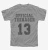 Official Teenager Funny 13th Birthday Kids