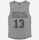 Official Teenager Funny 13th Birthday  Womens Muscle Tank