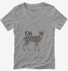 Oh Deer Womens V-Neck Shirt