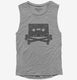 Old School Music Pirate grey Womens Muscle Tank