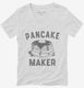 Pancake Maker white Womens V-Neck Tee