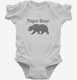 Papa Bear Funny Fathers Day Gift white Infant Bodysuit