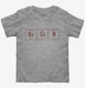 Periodic Elements of Bacon grey Toddler Tee