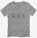 Periodic Elements of Bacon grey Womens V-Neck Tee
