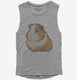 Pet Guinea Pig Graphic grey Womens Muscle Tank