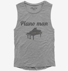 Piano Man Womens Muscle Tank