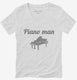 Piano Man white Womens V-Neck Tee