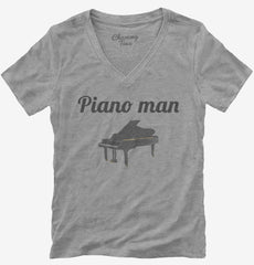 Piano Man Womens V-Neck Shirt