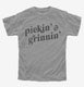 Pickin And Grinnin Bluegrass grey Youth Tee