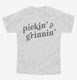Pickin And Grinnin Bluegrass white Youth Tee