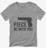 Piece Be With You Funny Ccw Concealed Carry Womens Vneck