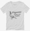 Pigeons Make Me Happy Bird Lovers Bird Watching Womens Vneck Shirt 666x695.jpg?v=1700451190