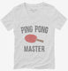 Ping Pong Master white Womens V-Neck Tee