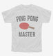 Ping Pong Master white Youth Tee