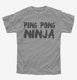 Ping Pong Ninja Player Funny Table Tennis  Youth Tee