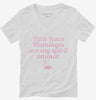 Pink Lawn Flamingos Womens Vneck Shirt 666x695.jpg?v=1700537426