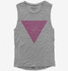Pink Triangle grey Womens Muscle Tank